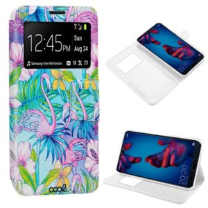 Funda COOL Flip Cover para Huawei P20 Dibujos Flamencos