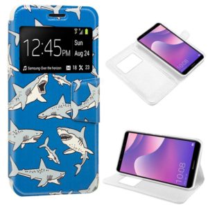 Funda COOL Flip Cover para Huawei Y7 (2018) / Honor 7C Dibujos Tiburón