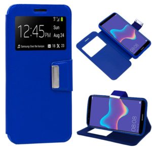 Funda COOL Flip Cover para Huawei Y9 (2018) Liso Azul
