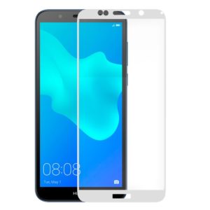 Protector Pantalla Cristal Templado COOL para Huawei Y5 (2018) / Honor 7S (3D Blanco)